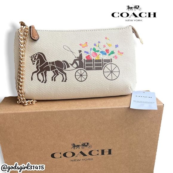 Coach Handbags - NWT Coach Large Wristlet 19 Dreamy Veggie Clutch Bag Beige $178